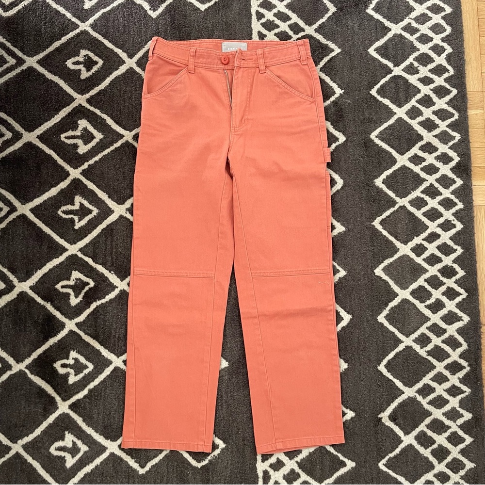 Everlane Rust Orange Cargo Utility Straight Pants